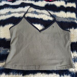 GUESS Women's vintage Black and White Checkered Top